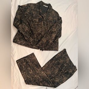 Silk jacket & pants set